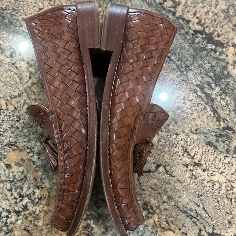 Cole Haan Brown Woven Leather Loafers - Picture 4 of 10